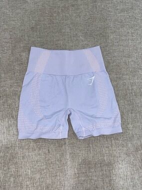 GYMSHARK Lavender Seamless High-Waist Workout Shorts